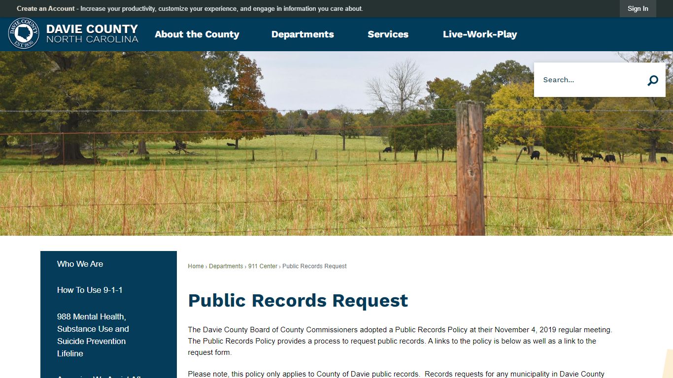 Public Records Request | Davie County, NC - Official Website